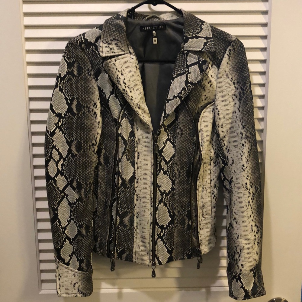 Affliction faux Snakeskin Jacket